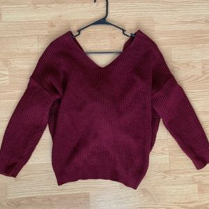 Twist back sweater